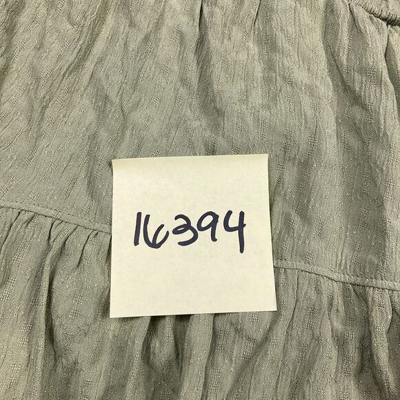 American Eagle Peasant Top M Olive Green Ruffle Tiered Soft Gauze Cottagecore - Picture 10 of 10